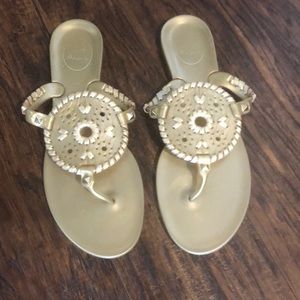 Jack Rogers Jellies Gold